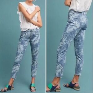 Current/Elliot The Stiletto Palm-Print Skinny Jeans